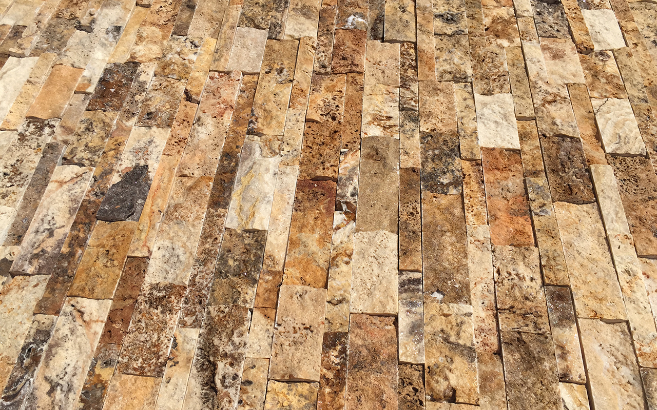 thumbnail image 2 of Belstone Travertine Scabos Scabros Marble Crown Molding – 12" Chair Railing 2 of 5