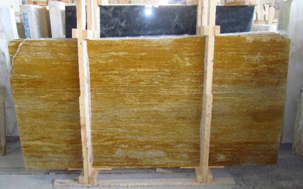 Yellow Travertine - Vein Cut